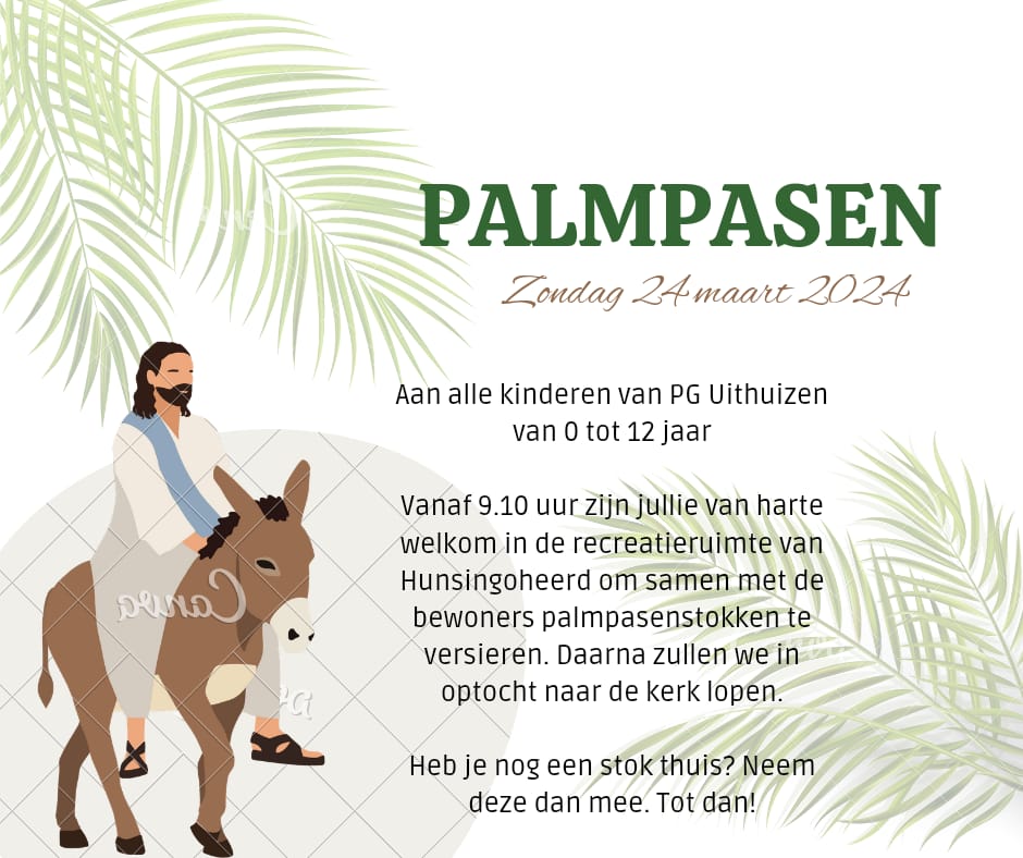 Palmpasen uitnodiging